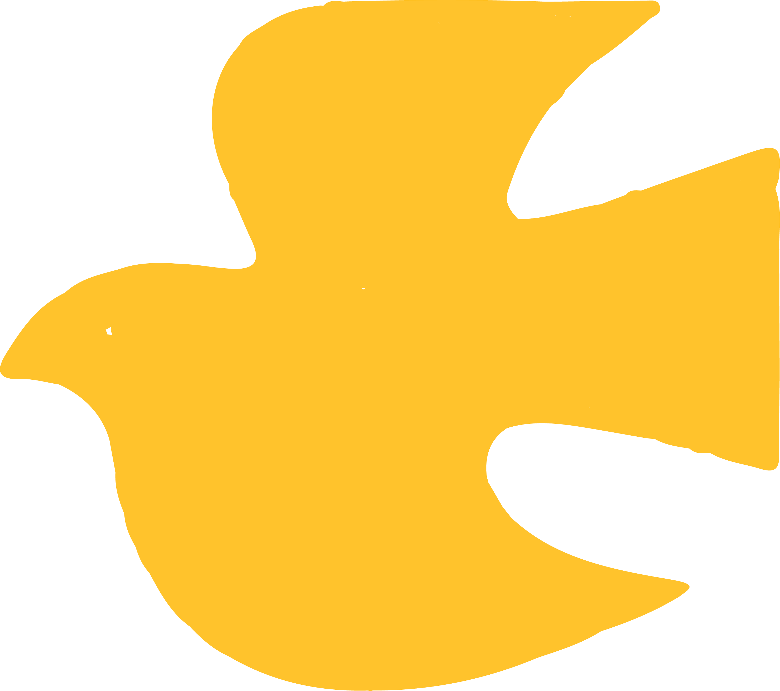 Yellow dove illustration
